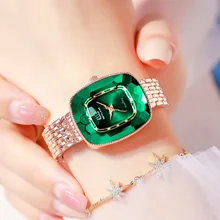 

WIILAA Green Top Brand Luxury Women Bracelet Quartz Watch Creative Unique Ladies Wrist Watch For 2022 Wistwatches Female Clock