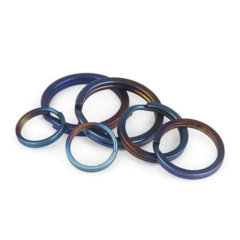 Bluing Titanium Alloy EDC Key Ring - Outdoor Small Tool & Accessories in Blue