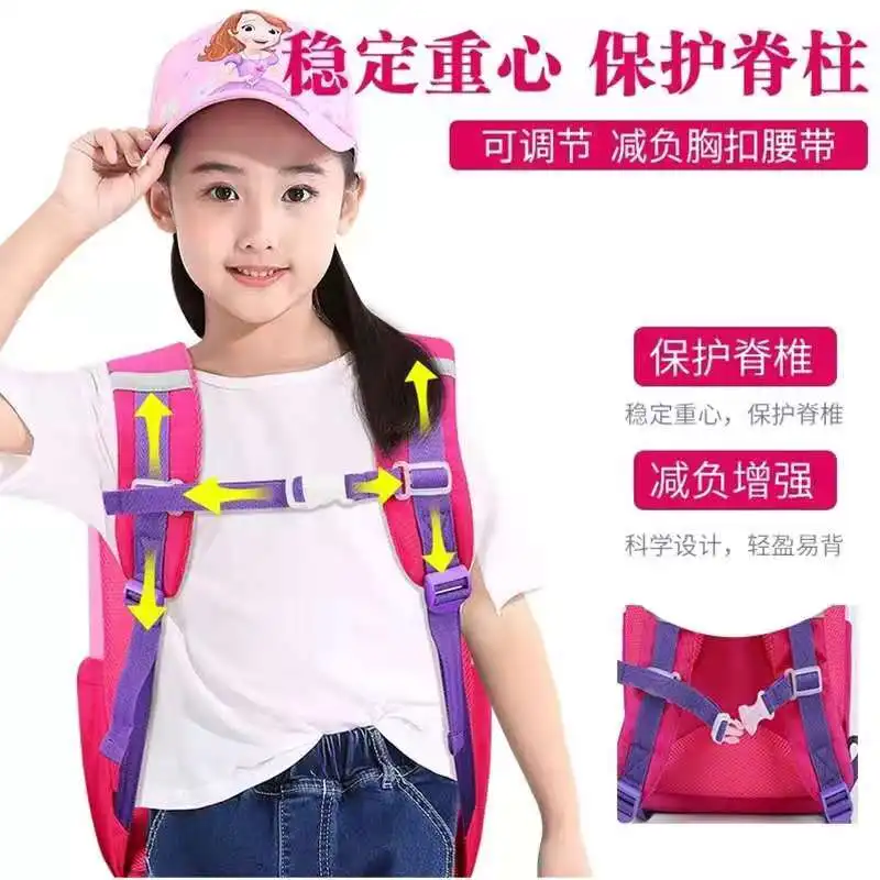 Disney Frozen School Bag For Girl Primary School Student Shoulder Orthopedic Backpack Large Capacity Kids Birthday Gifts Mochila