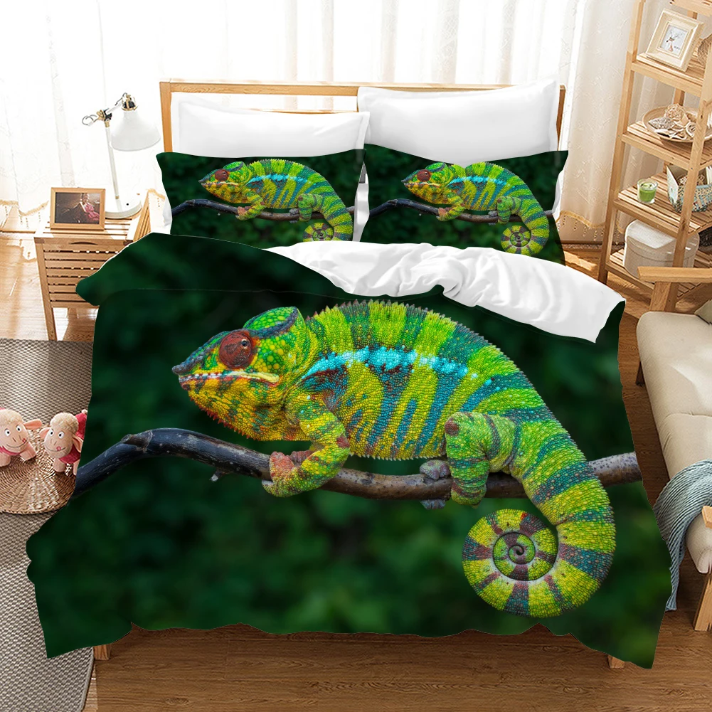 chameleon bedding set animal lizard bed linen Duvet Covers Pillowcases