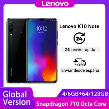 Перейти на Алиэкспресс и купить Глобальная версия Lenovo K10 Note(Z6 Lite), 6 ГБ 128 ГБ, Восьмиядерный процессор Snapdragon 710, тройная задняя камера, 6,3 дюйма, 19,5: 9, капля воды, 4050 мАч