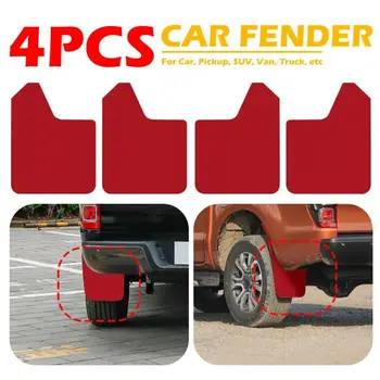 

4pcs Red Universal Splash Guard Mud Flaps High-quality Convenient Auto Replacement Parts for Car Pickup SUV Fender Mudguards