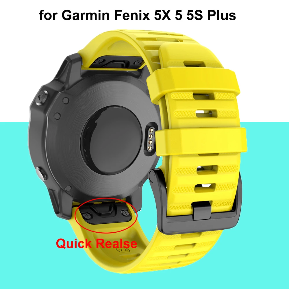 26 мм 22 мм силиконовый быстросъемный ремешок для часов Garmin 6 5 Fenix 6X Pro Watch 20 мм Easyfit ремешок для наручных часов Fenix 6s 5S