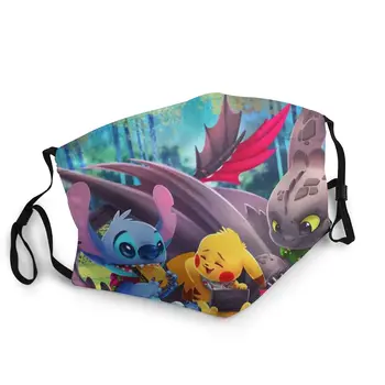 

Unisex Mouth Mask Adjustable Anti Dust Face Mouth Mask, Game On Stitch Face Cover For Cycling Camping Travel