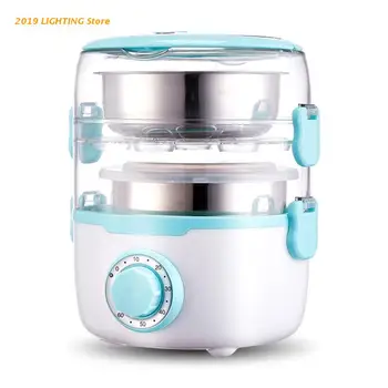 

Multifunctional Electric Lunch Box Double Layer Rice Cooker Portable Food Heater