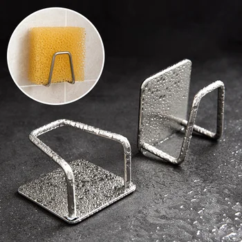 

Kitchen Sponges Holder Stainless Steel Bathroom Drying Rack Self Adhesive Sink Sponges Holder Rack for Dish Cloths Soap Storage