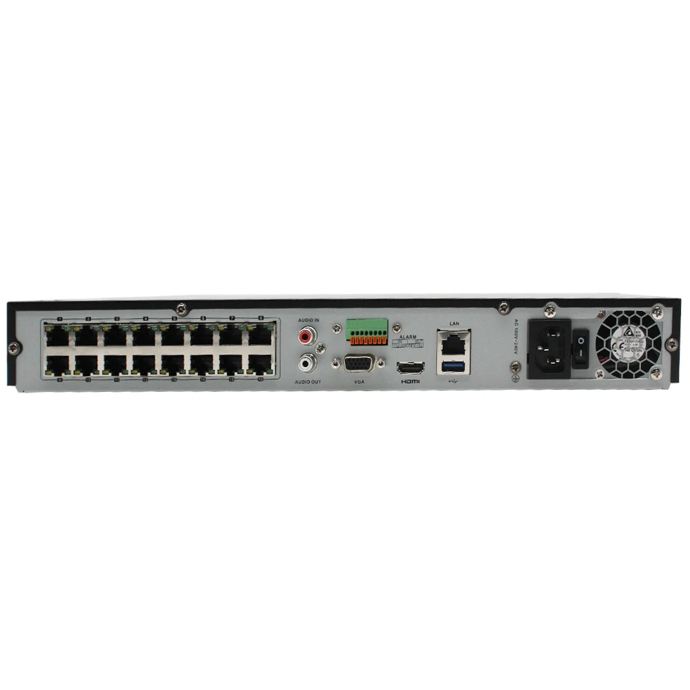 Hikvision H.265 4K NVR 16CH DS-7616NI-I2/16 P Профессиональный POE NVR для системы видеонаблюдения, HDMI штепсельный разъем VGA& Play NVR