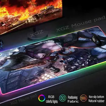 

XGZAnime Sexy Busty Girl Large RGB Gaming Mouse Pad Black Lock-edge Custom Computer Personalized Table Rubber Non-slip Xxl