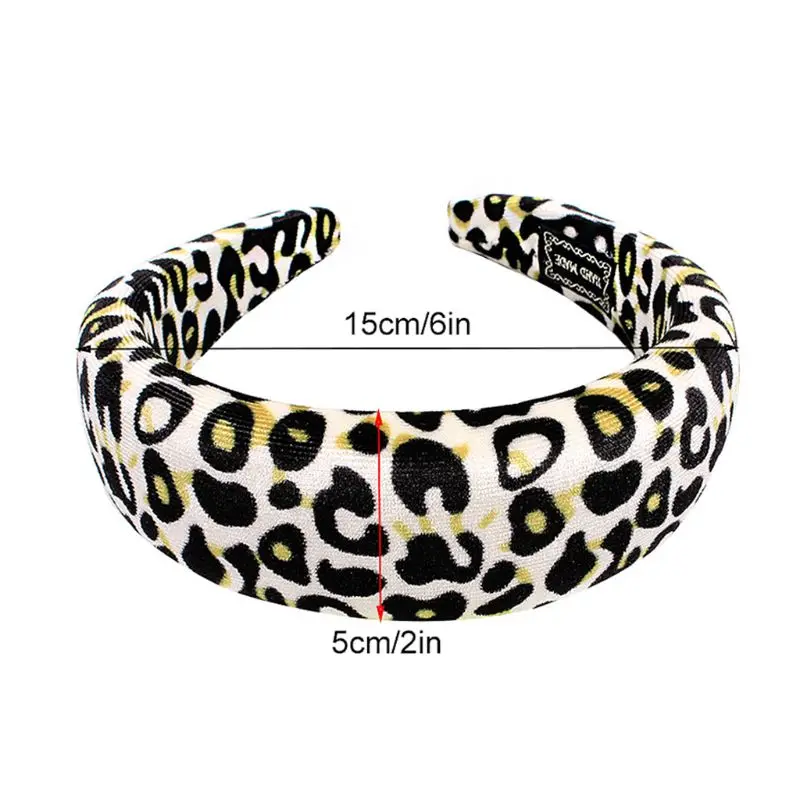 Женская винтажная леопардовая повязка на голову зимняя фланелевая губка обруч для волос праздничный Декор