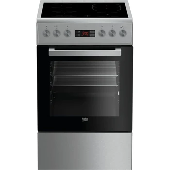 

Electric cooker Beko fsm57320dxt, glass ceramics, stainless steel/black