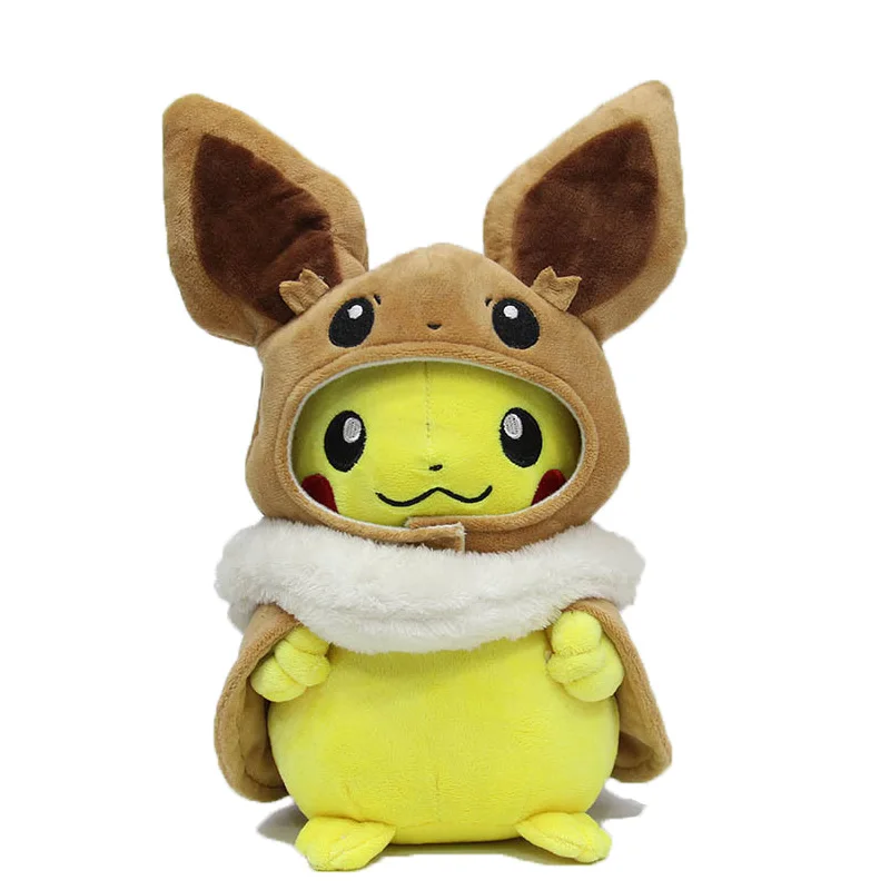 30 см Пикачу Косплей Eevee плюшевые куклы карманные животные Eevee Cos игрушка Пикачу детский подарок на день рождения - Цвет: Cosplay Eevee Gengar