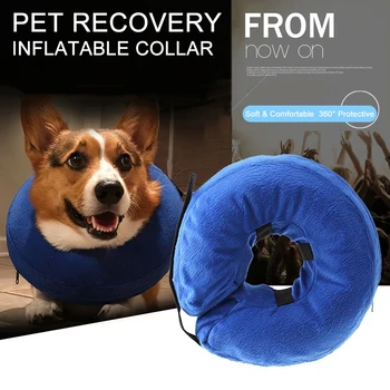 

New Dog Inflatable Cervical Collar Pet Dog Recovery Collar Soft Protective Inflatable Collar Anti-bite Anti-lick For Dogs Cats P