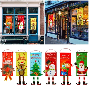 

Christmas Garland Door Decor Christmas Decor for Home Christmas hanging flag Ornaments Xmas Happy New Year 2021 Navidad Gift