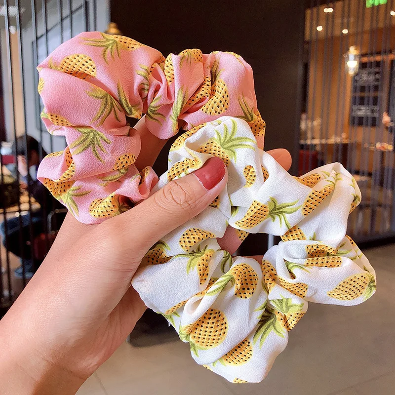 

67Colors INS Korea Cloth Hair Scrunchie Elastic Hair Bands Yarn Daisy Women Girls Headwear Ponytail Holder Hair Accessories