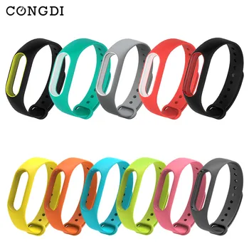 

For Xiaomi Mi Band 2 Strap Replacing Smart Bracelet Accessories two-color for mi band 2 Bracelet Strap Silicone Strap wristband
