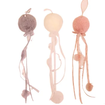 

DIY Plush Ball Pendant Christmas TreePendant Keychain Plush Artificial Rabbit Fur Ball Decor Supplies