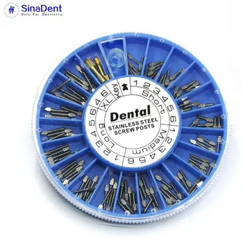 

Dental STAINLESS STEEL Screw Post 120pcs&2Key Dental Screw Post Dental Supplies dental materials for Dentistry