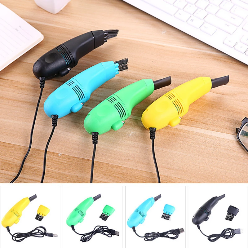 Mini Aspiradora USB para teclado de ordenador, Kit de limpieza de dispositivo de cepillo de teclado de mano para PC, portátil, TRYC889|Plumeros|