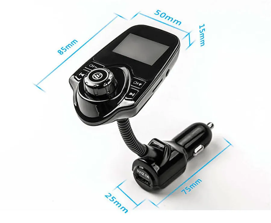 Bluetooth автомобильный комплект MP3-плеер громкой связи беспроводной fm-передатчик автомобильное зарядное устройство Поддержка Micro TF карты для зарядки автомобильного телефона