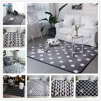 

New Crystal Cashmere Carpets For Living Room Cartoon Children Bedroom Rugs And Carpets Coffee Table Area Rug Kids Play Mat