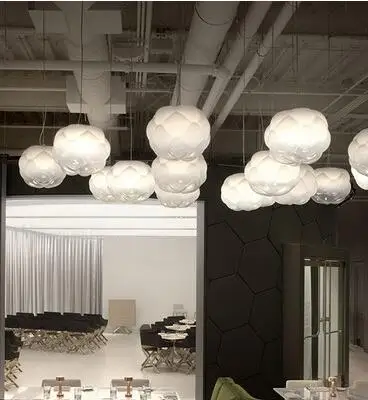 Скандинавские креативные лампы люстра из облачного стекла Современная
