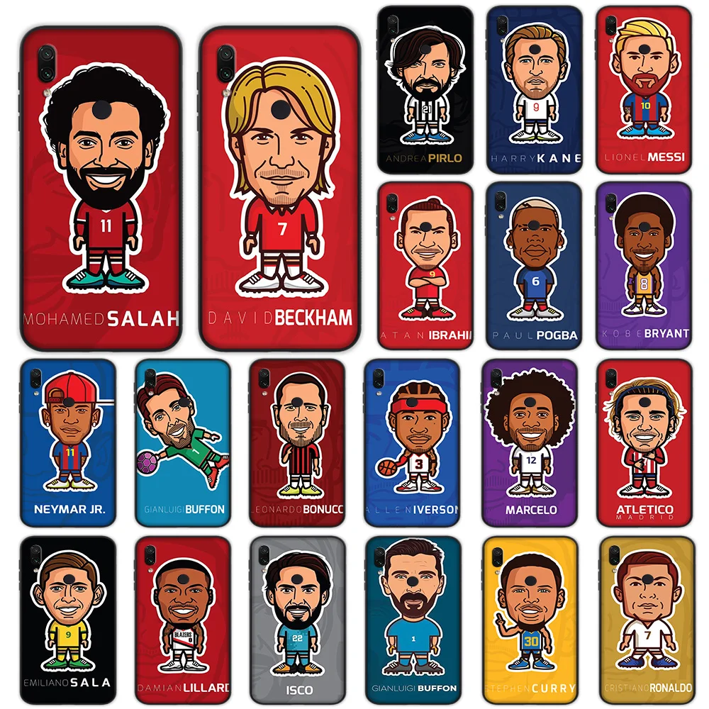 

Football Basketball Stars Messi Soft Case for Xiaomi Redmi Note 4 4X 6 7 8 Pro 5 Plus 5A 6A Cover