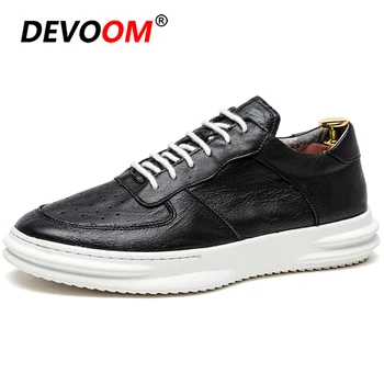 

New Brand Fashion Designer Genuine Leather Shoes Men Rubber Casual Driving Shoes Trainers Men Sneakers White Male Leather Shoes