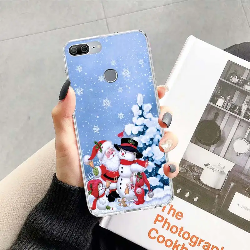 Счастливого Рождества Санта Клаус Олень чехол для huawei Honor 9 10 20 Lite рro 9X 8X 8A 8C фотоаппаратов моментальной печати 7S 7A 7C Y5 Y6 Y7 Y9 мягкий чехол для мобильного телефона C - Цвет: TR125-1