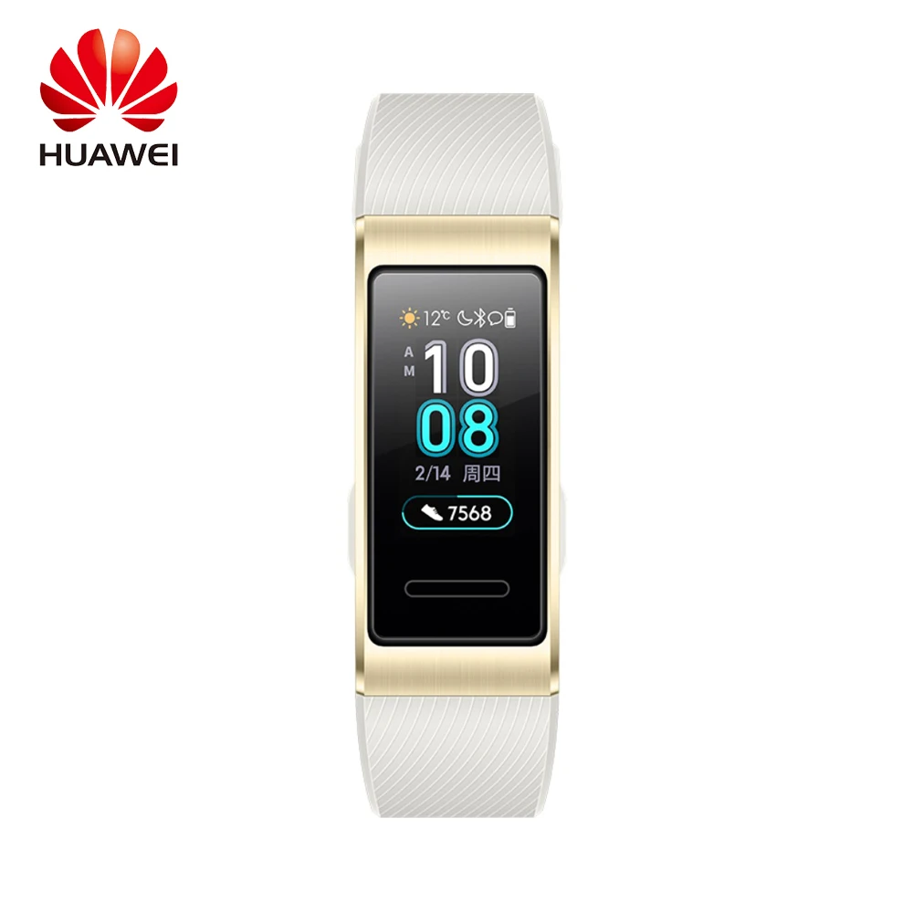 HUAWEI Band 3 Pro цветной сенсорный экран gps умный Браслет пульсометр мониторинг сна Водонепроницаемый умный браслет