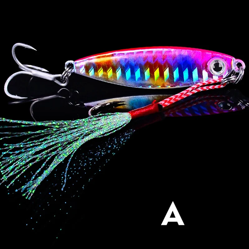 New Hotuff0130g 70mm Artificial Bait Reusable Metal Lure Jigging Spoon Freshwater Saltwater Fishing Accessories With Dual Hooks