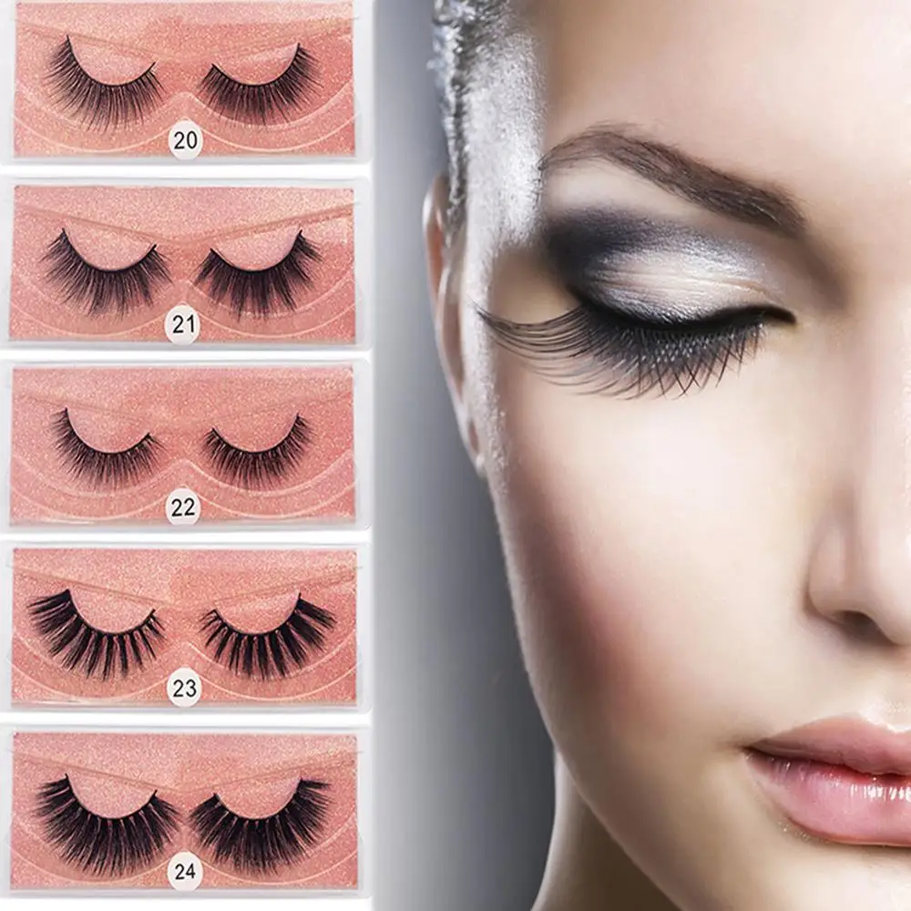 

Wholesale lashes 30/50/100/200 Pairs 3D Mink Lashes Bulk Natural False Eyelashes Hand Made Makeup Eye Lashes 3D Mink Eyelashes