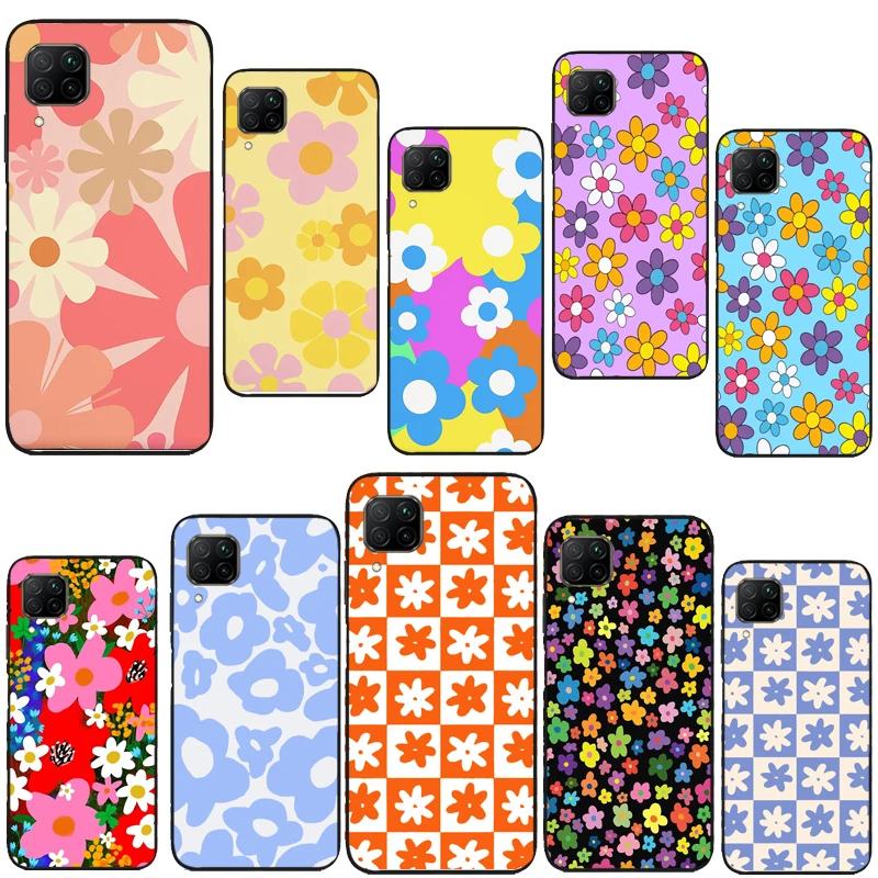 Fiore Psichedelico Power Groovy Boho Daisy Per Huawei P60 P40 P20 P30 Pro Nova 5T 9 P Smart Honor X8 X9A 50 70 Magic 5 Lite Case