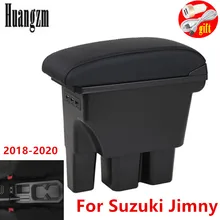 Reposabrazos retráctil de doble capa con luz led, caja de reposabrazos integrada sin perforación, USB, para Suzuki Jimny 2020 2019 2018 JB74