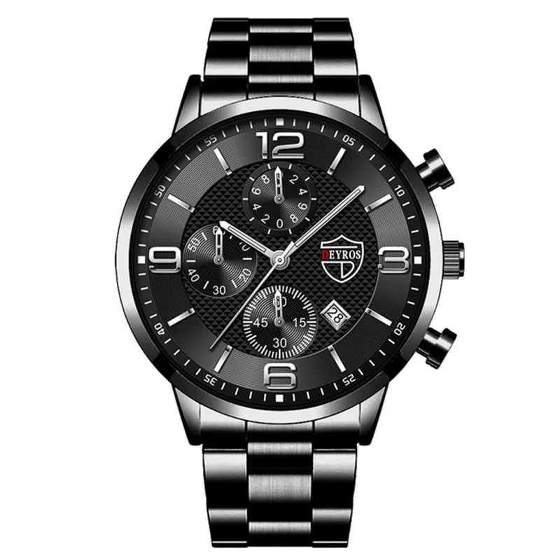 Fashion Men's Sports Watches Stainless Steel Analog Quartz Wristwatch Male Business Luminous Clock Luxury Casual Silver Bracelet 