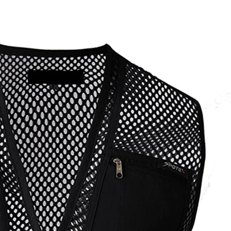 

Adventure Mesh Vest Activities Safari Photography Hiking Black Pocket Net