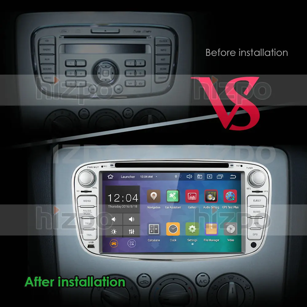 Android 10 gps автомагнитолы 2 Din Автомобильный мультимедийный плеер 7 ''аудио dvd-плеер для Ford/Focus/S-Max/Mondeo 9/galacyc-Max 4 грамм 64 гром