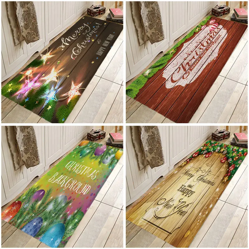 Творческий 3D напечатание рождественское коврик коврики для прихожей и коврики для Спальня Гостиная коврик для кухни, ванной, Противоскользящие коврики