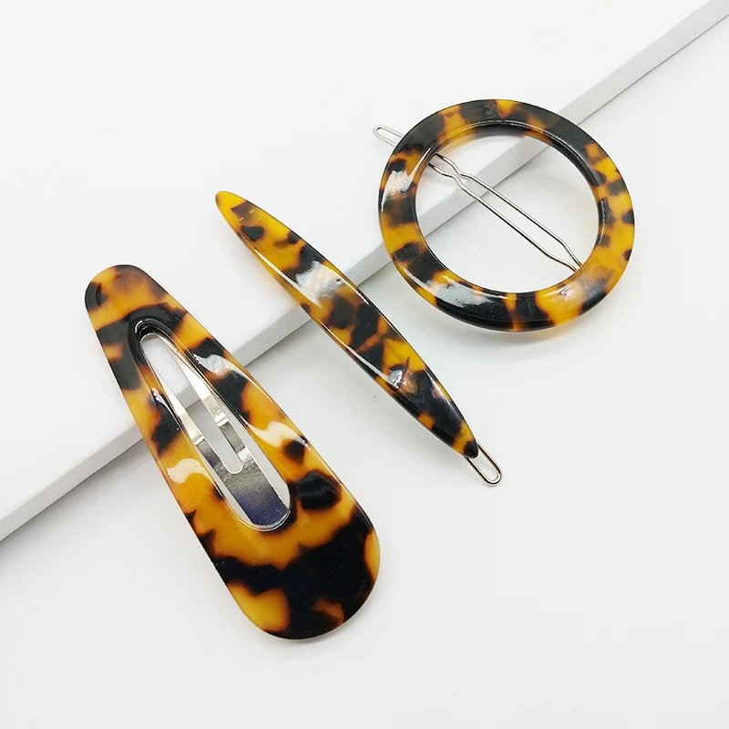

Shuangsheng 2019 Trendy Geometric Oval 1pcs Hollow Tortoiseshell Acrylic Hair Clips Women Girls Hairpin Barrettes Hair Jewelry