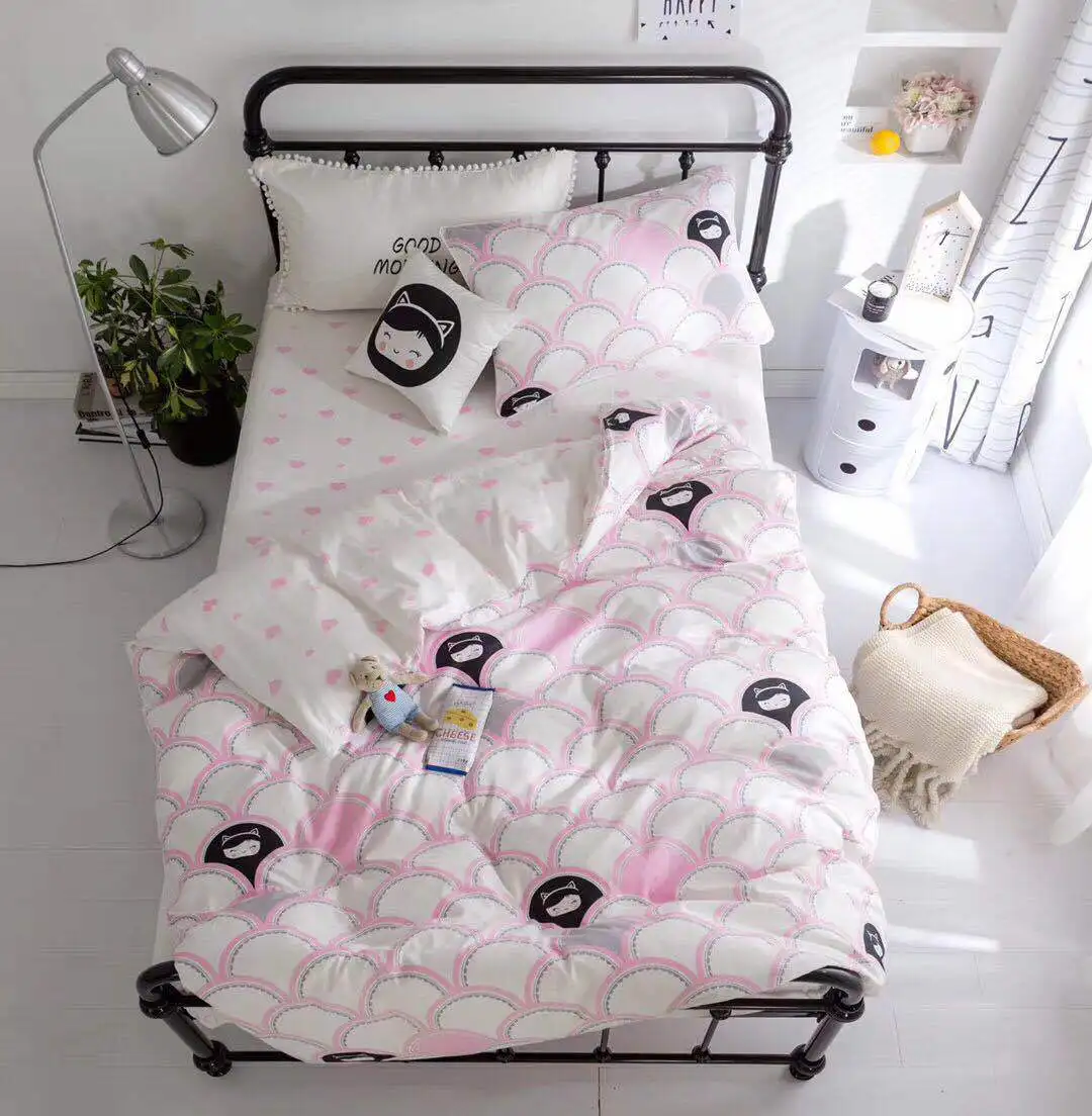 Комплект постельного белья из 3 предметов для маленьких мальчиков и девочек, мягкая хлопковая кроватка, Комплект постельного белья, включает наволочку, простыню, пододеяльник, без наполнителя