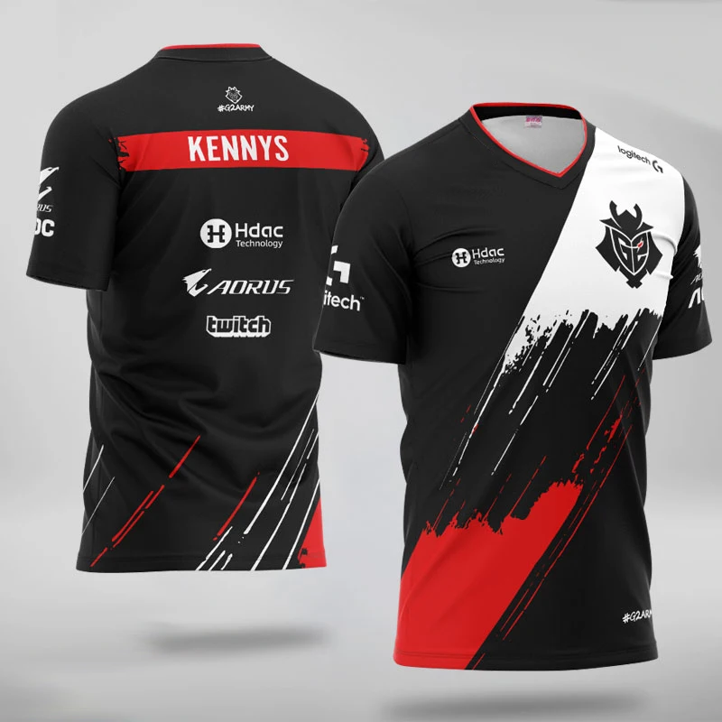 Футболка G2 Pro Player на заказ униформа 2020 командные футболки LoL LEC Esports для фанатов с