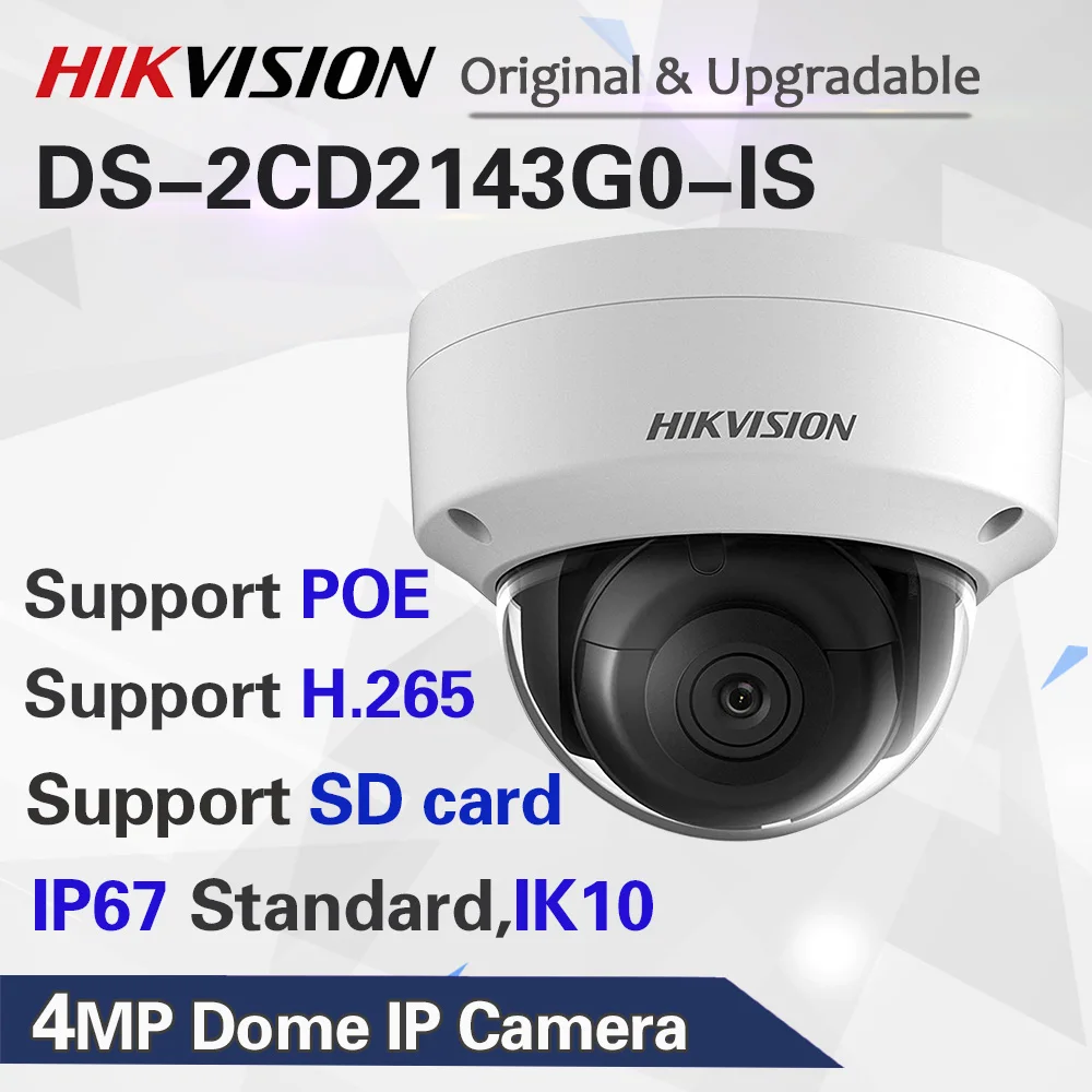  HikVISION Dome CCTV IP Camera Outdoor DS-2CD2143G0-IS 4MP IR Network Security Night Version Camera 