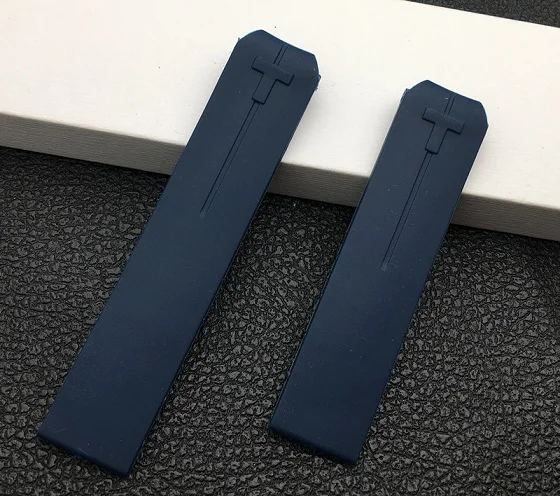 Dark blue strap 20 мм мягкие натуральные резиновые силиконовые часы ремешок для часов подходит для Tissot ремешок для T-Touch 2 II T047420A T013420 Z353 Бесплатные инструменты - Цвет ремешка: Dark blue strap
