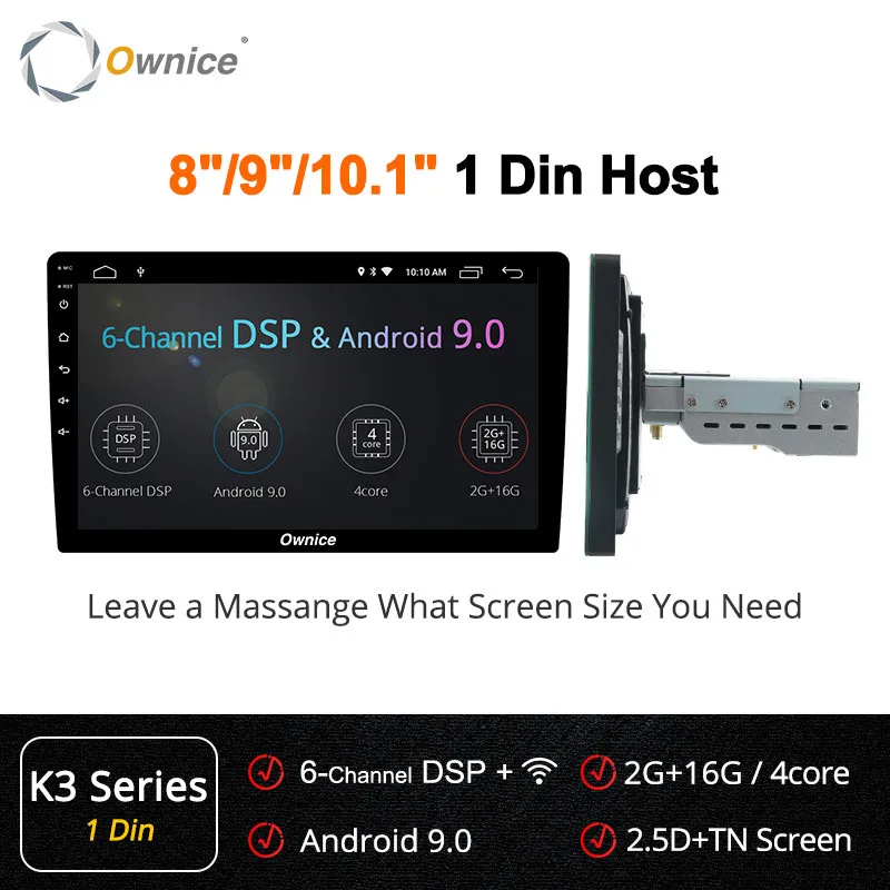 Ownice K3 Android 9,0 автомобильный радиоприемник 2din универсальный для VW Toyota hyundai Nissan Авто gps Navi поддержка DSP 4G LTE задняя фронтальная камера