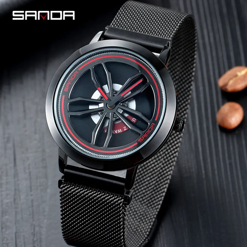 

2019 Classic Minimalist Military Sport Time To Run Hub Shaped Quartz Wrist Watch Fashion Men Relogio Masculino Casual Male Clock
