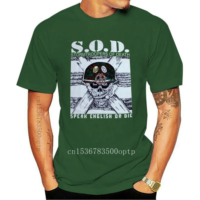 New S.o.d. 2021 черная футболка Stormtroopers Of Death Sod с коротким рукавом топы футболки под