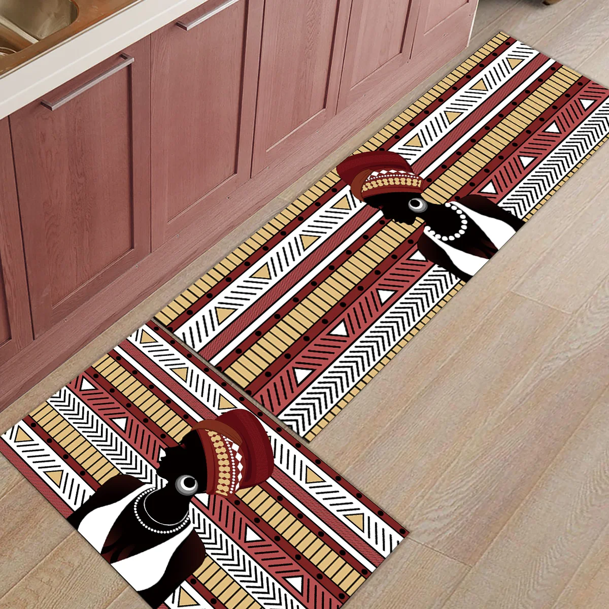 2 шт. Коврики для кухни геометрические африканские женские этнические коврики