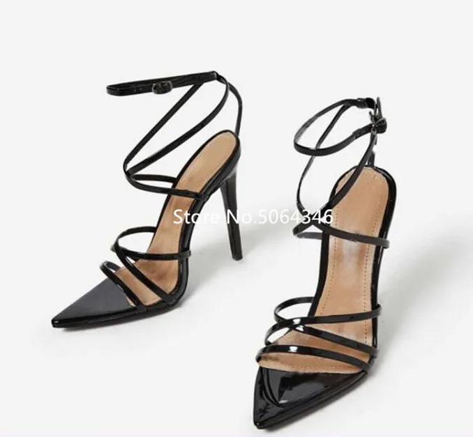 Summer Gladiator Cross-tied Women Sandals Open Toe Buckle Strap Thin Heel Multi-colors Sandals Femme - Цвет: as pic