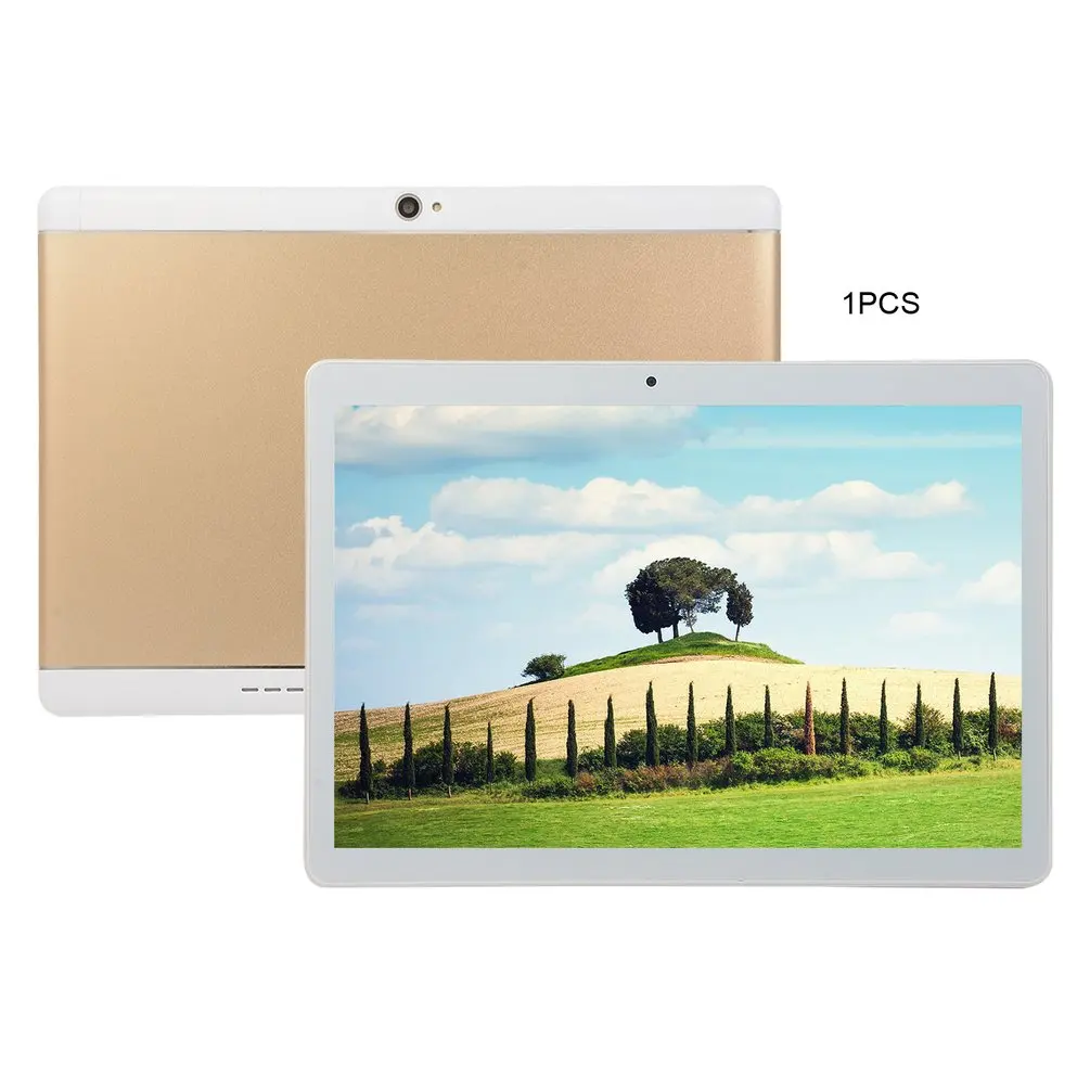 

KT107 Round Hole Tablet 10.1 Inch HD Large Screen Android 8.10 Version Fashion Portable Tablet 8G+64G Gold Tablet Gold EU Plug