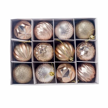 

Promotion! 12Pcs Christmas Tree Decor Ball 55Mm Bauble Xmas Party Hanging Ball Christmas Ball for Home Christmas Decorations C
