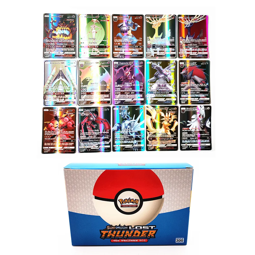 

200pcs TAKARA TOMY Cards Game Pokemones card Mage GX EX tag team shinny card Game Battle Carte Trading English version Toy